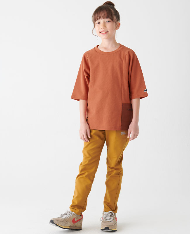 クリフメイヤー[公式] さらっと切替ラグラン６分T KIDS 2337842K 