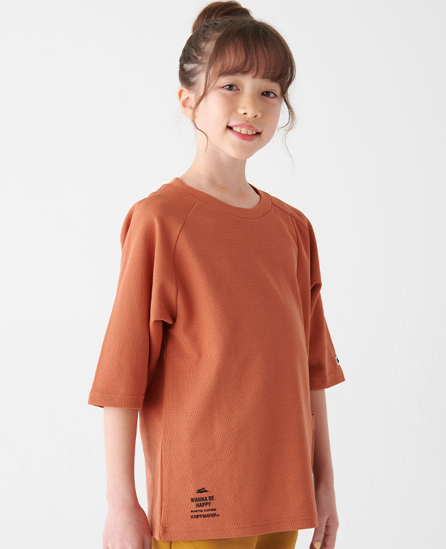 クリフメイヤー[公式] さらっと切替ラグラン６分T KIDS 2337842K 