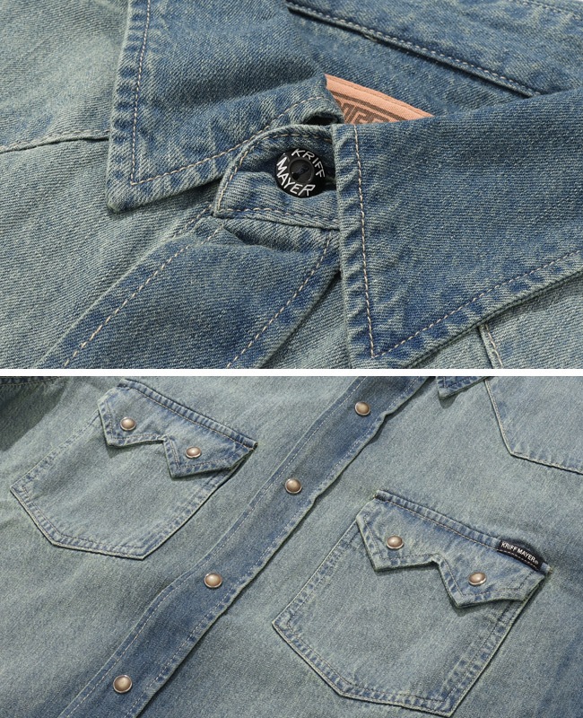 クリフメイヤー[公式] ウエスタンデニムシャツ MENS 2625110