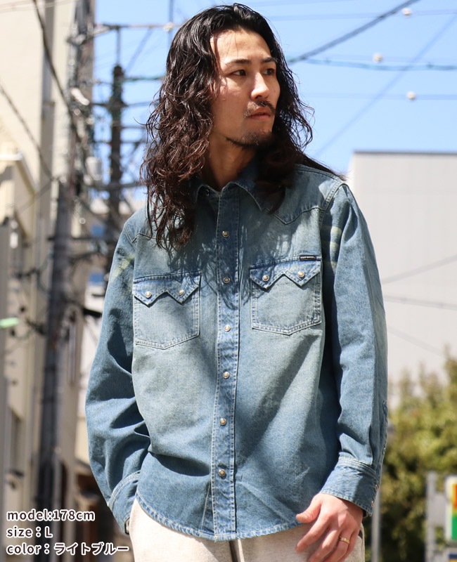 クリフメイヤー[公式] ウエスタンデニムシャツ MENS 2625110