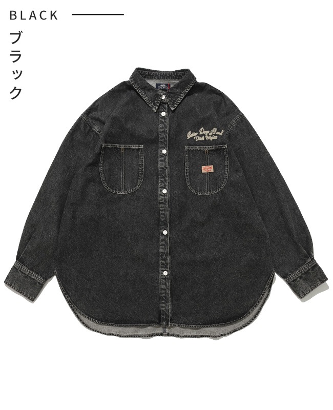 クリフメイヤー[公式] カバーオール風デニムシャツチュニック LADYS