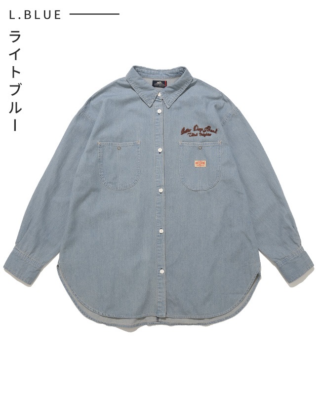 クリフメイヤー[公式] カバーオール風デニムシャツチュニック LADYS