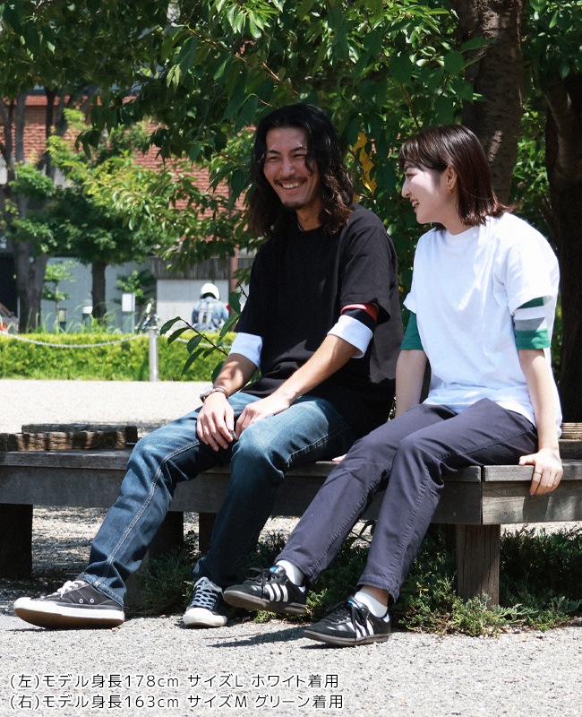 クリフメイヤー[公式] [日本製]タイトフィット切替5分袖Tシャツ MENS 839900A