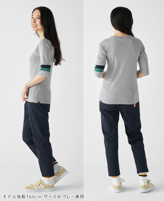 クリフメイヤー[公式] [日本製]タイトフィット切替5分袖Tシャツ MENS 839900A