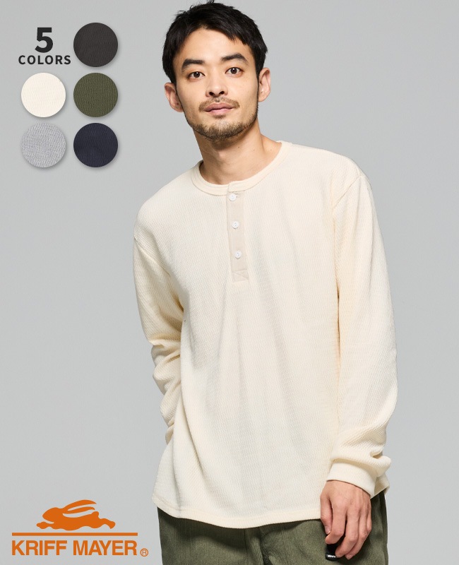 クリフメイヤー[公式] ハニカムワッフルヘンリーロンT MENS 2517820