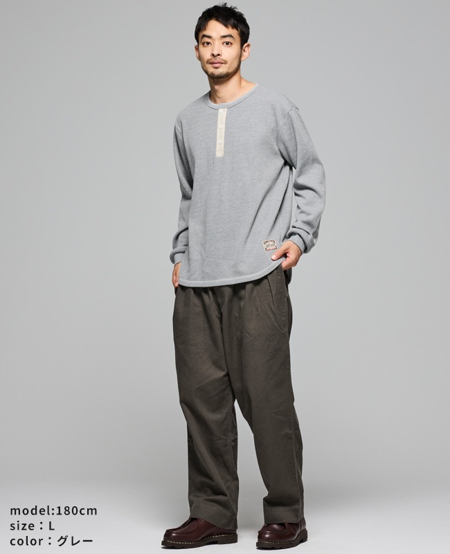 クリフメイヤー[公式] ハニカムワッフルヘンリーロンT MENS 2517820