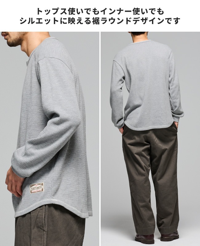 クリフメイヤー[公式] ハニカムワッフルヘンリーロンT MENS 2517820