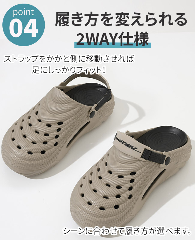 クロッグサンダル(リッジ) MENS NEV-816