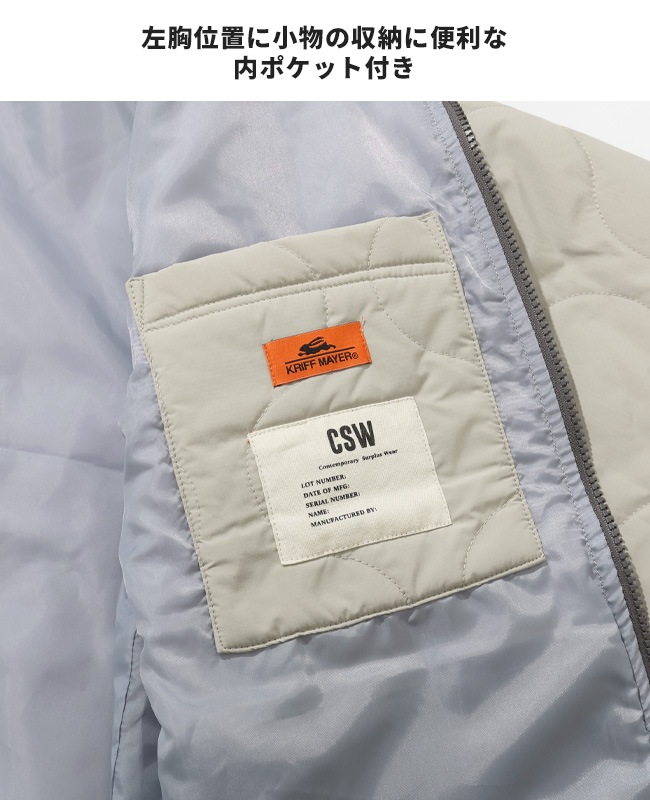 クリフメイヤー[公式] キルティングフードジャケット MENS 2525105