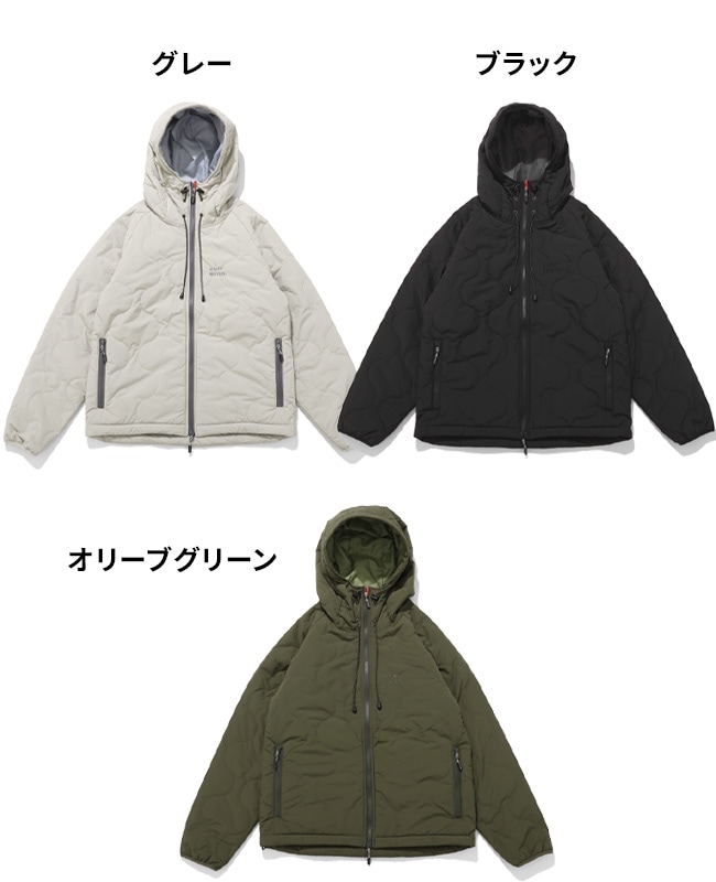 【美品】KRIFF MAYER フード付き中綿コート オリーブグリーン　130 KRIFF MAYER クリフメイヤー アウター ジャケット ひっくりジャケット