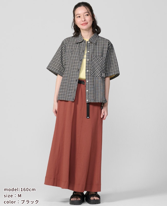 クリフメイヤー[公式] シアサッカードロストチェックシャツ LADYS W2555112