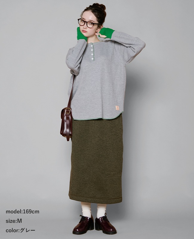 クリフメイヤー[公式] ハニカムワッフルバイカラーロンT LADYS W2517831