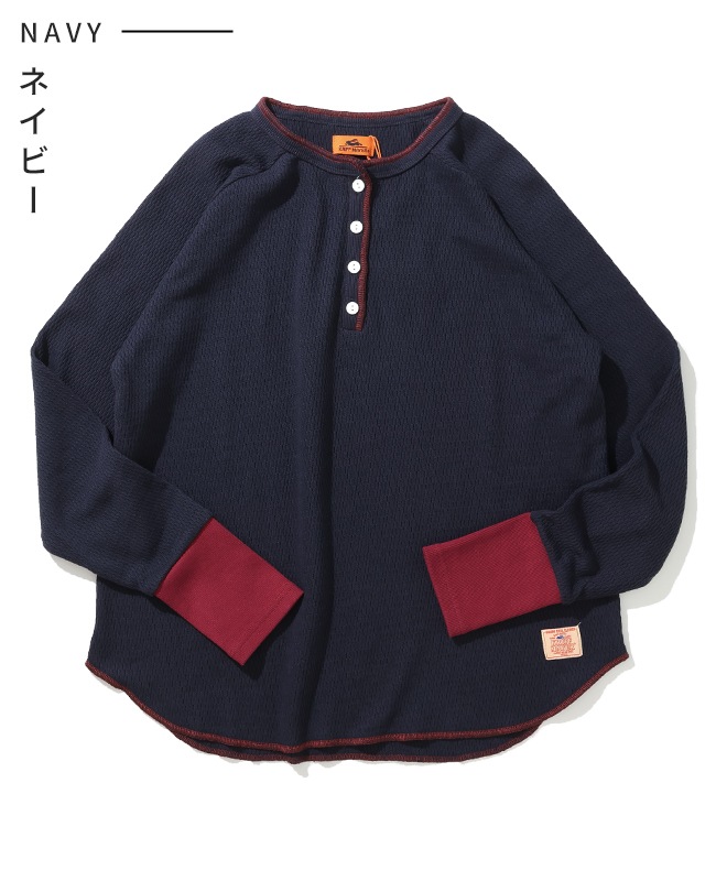 クリフメイヤー[公式] ハニカムワッフルバイカラーロンT LADYS