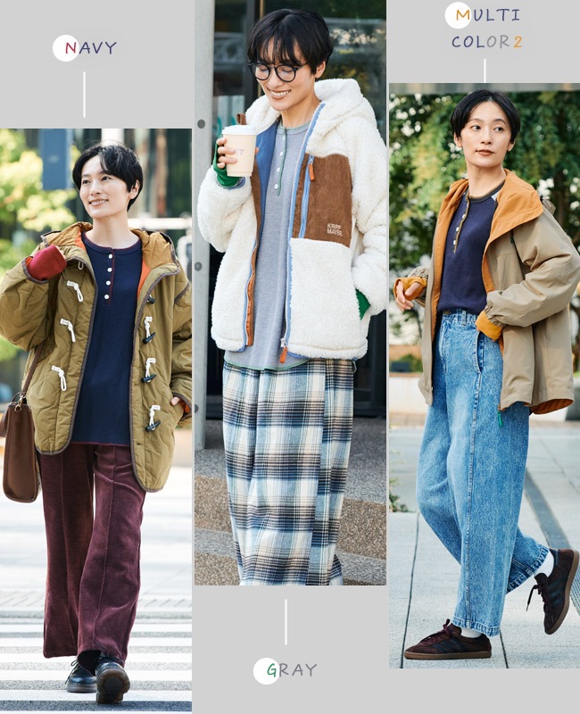 クリフメイヤー[公式] ハニカムワッフルバイカラーロンT LADYS W2517831