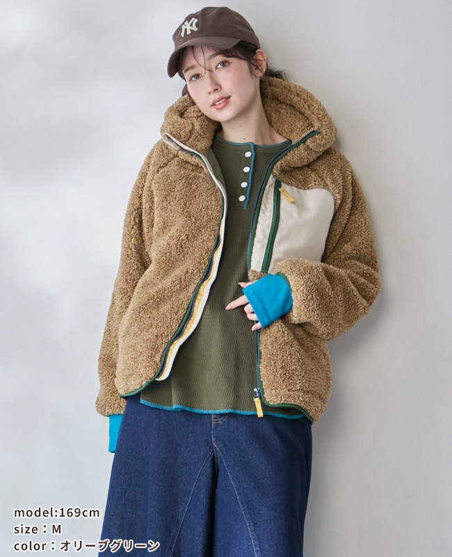 クリフメイヤー[公式] ハニカムワッフルバイカラーロンT LADYS W2517831