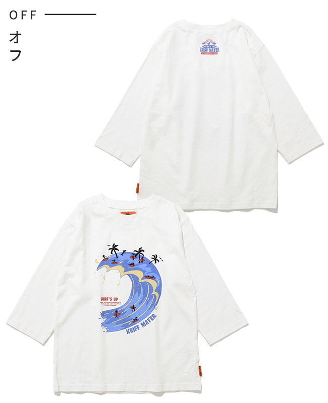 クリフメイヤー[公式] 楽LUCK七分袖Tシャツ(波) KIDS J2536316