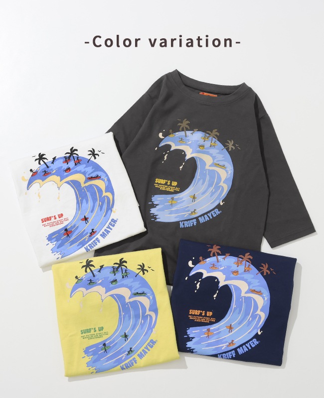 クリフメイヤー[公式] 楽LUCK七分袖Tシャツ(波) KIDS J2536316