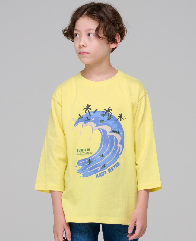 クリフメイヤー[公式] 楽LUCK七分袖Tシャツ(波) KIDS J2536316 | KIDS