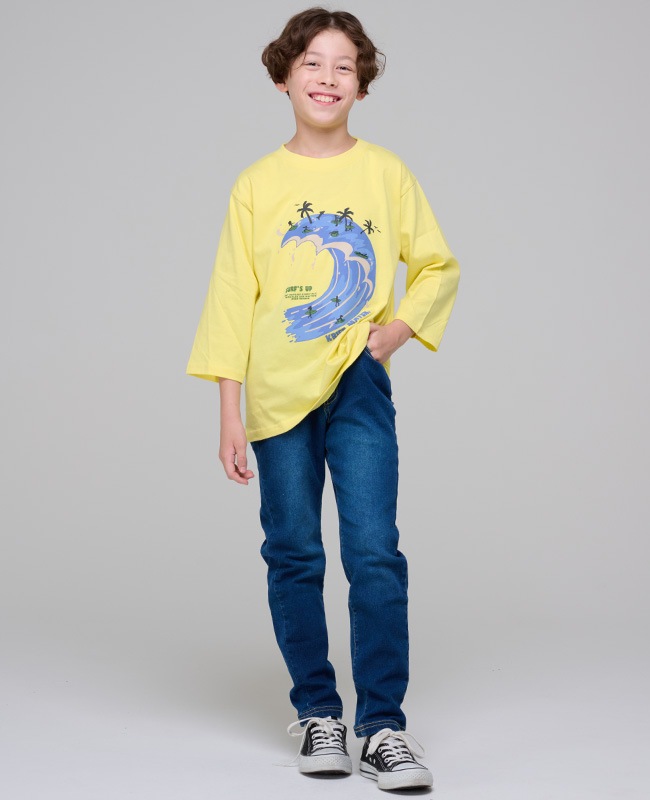 クリフメイヤー[公式] 楽LUCK七分袖Tシャツ(波) KIDS J2536316