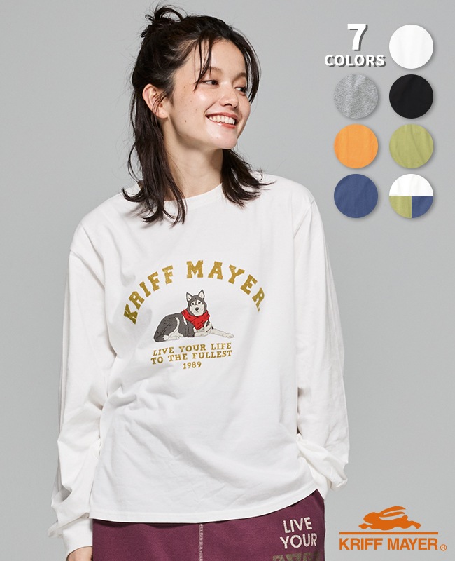 クリフメイヤー[公式] プリントロンT(マフラーハスキー) LADYS