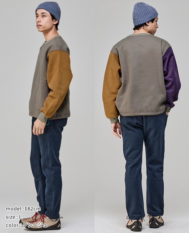 クリフメイヤー[公式] 裏起毛レトロカラークルー 2527200 | MENS