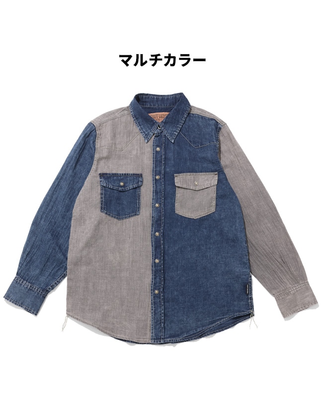 クリフメイヤー[公式] エアーライトデニムウエスタンシャツ MENS