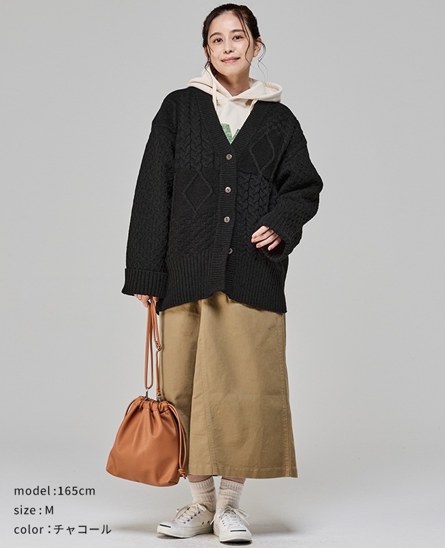 クリフメイヤー[公式] デニムドッキングカーデ LADYS W2527102