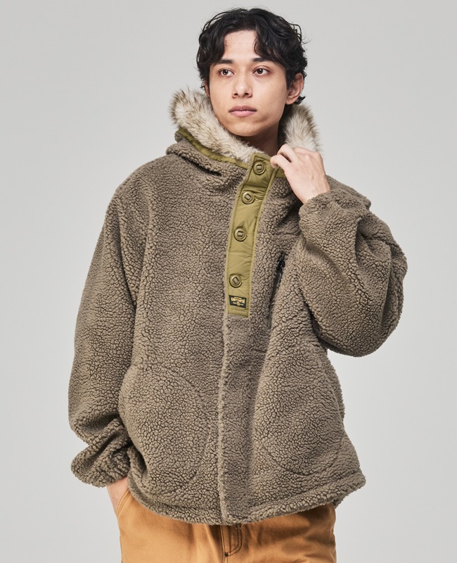 クリフメイヤー[公式] ボアミリタリーフードジャケット MENS 2525108