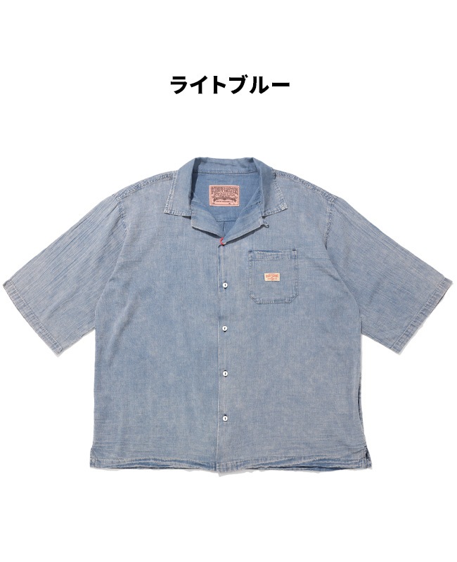 クリフメイヤー[公式] エアーライトデニム開襟半袖シャツ MENS 2555108