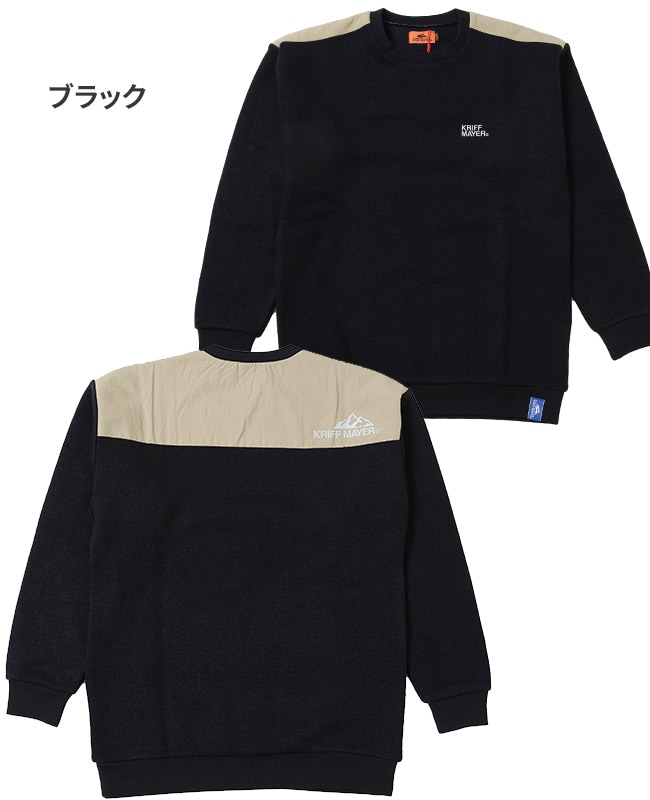 クリフメイヤー[公式] ふっくら裏起毛肩切替クルー KIDS 2427207K