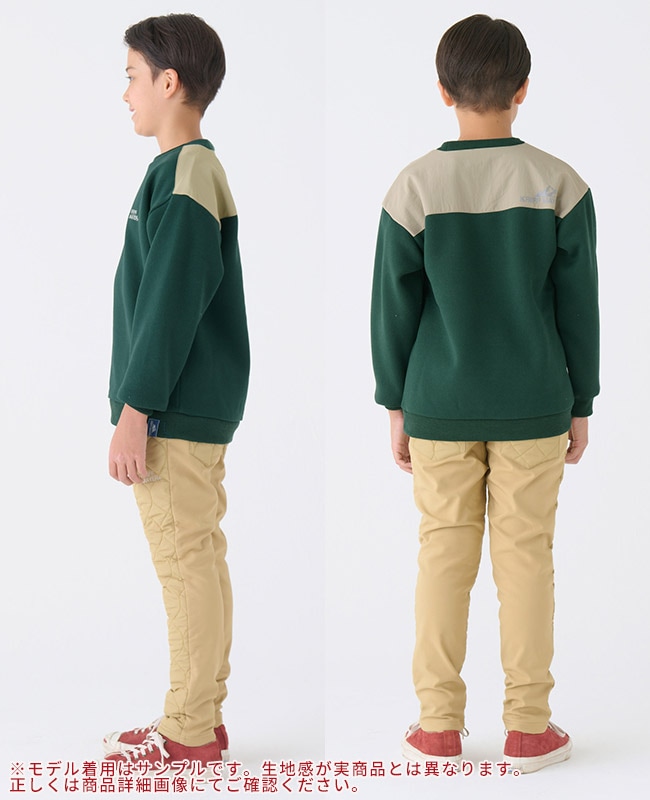 クリフメイヤー[公式] ふっくら裏起毛肩切替クルー KIDS 2427207K