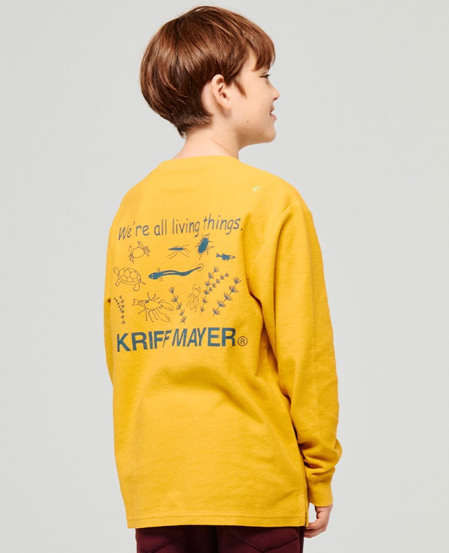 クリフメイヤー[公式] Wフェイスプリントクルー(池の生物) KIDS J2517853