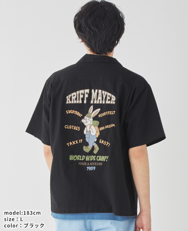 クリフメイヤー[公式] クリフラビット刺繍開襟シャツ MENS 2457801