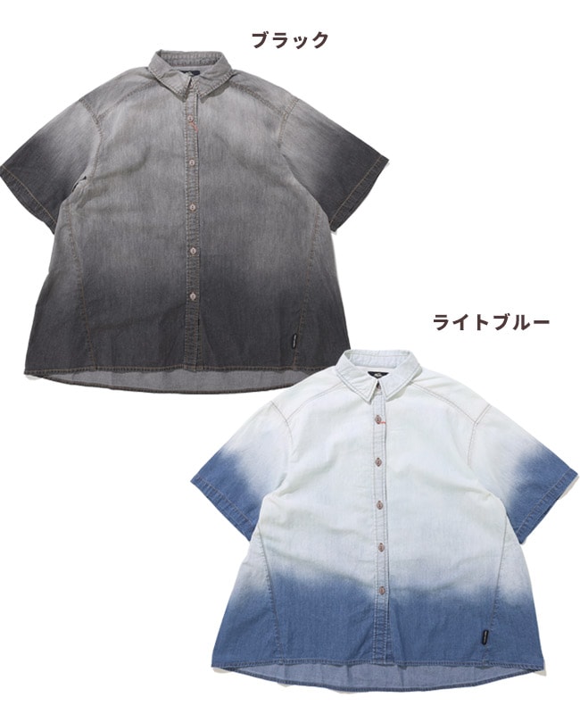 クリフメイヤー[公式] グラデーションライトオンスデニムシャツ LADYS W2554000