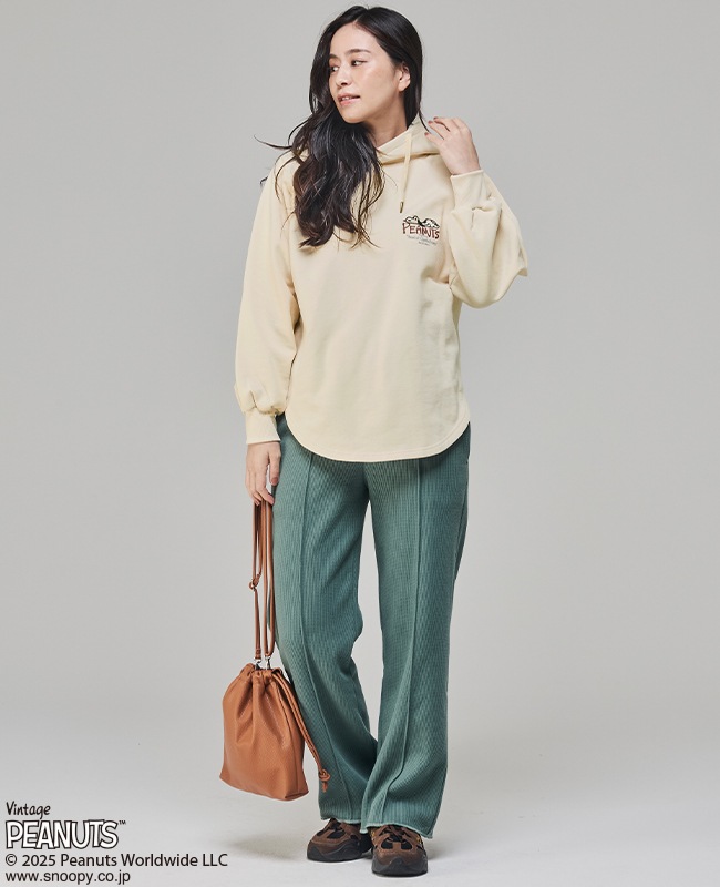 クリフメイヤー[公式] 刺繍スヌーピー裏起毛パーカー LADYS W2527823