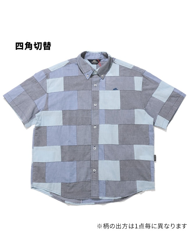 クリフメイヤー[公式] デニムパッチワーク半袖シャツ MENS 2553101