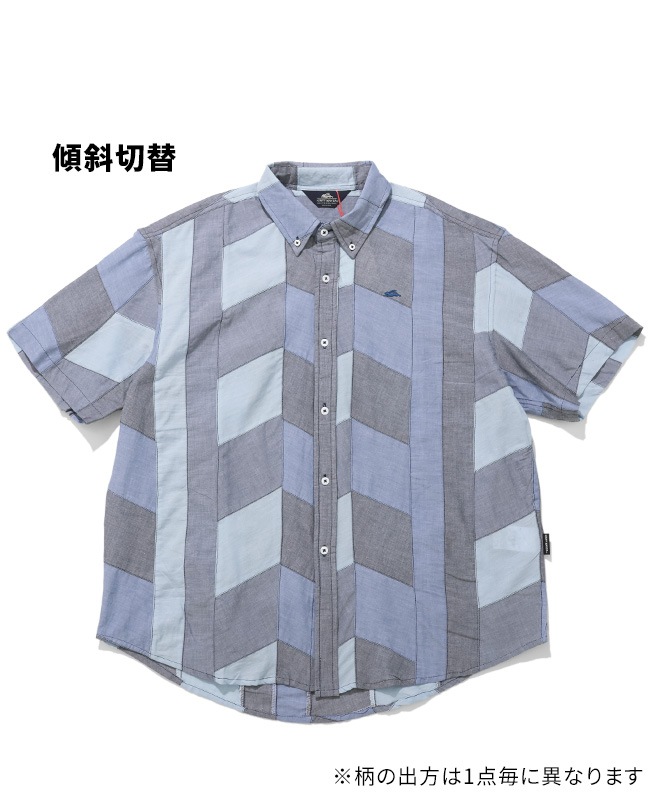 クリフメイヤー[公式] デニムパッチワーク半袖シャツ MENS 2553101
