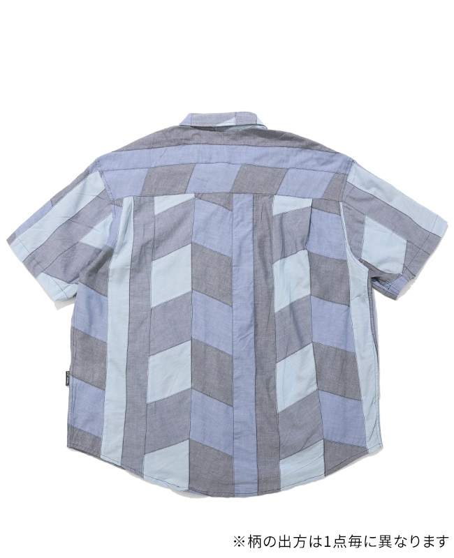 クリフメイヤー[公式] デニムパッチワーク半袖シャツ MENS 2553101
