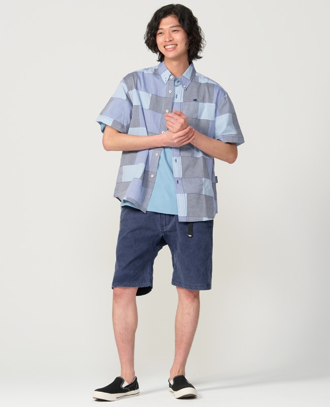 クリフメイヤー[公式] デニムパッチワーク半袖シャツ MENS 2553101