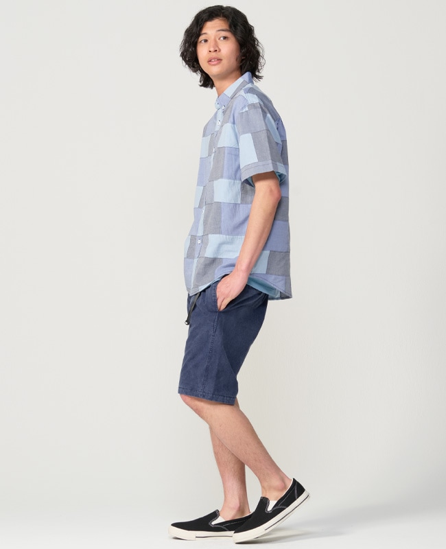 クリフメイヤー[公式] デニムパッチワーク半袖シャツ MENS 2553101