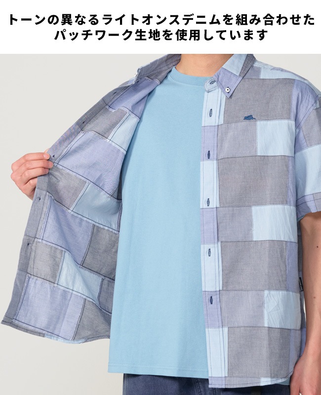 クリフメイヤー[公式] デニムパッチワーク半袖シャツ MENS 2553101