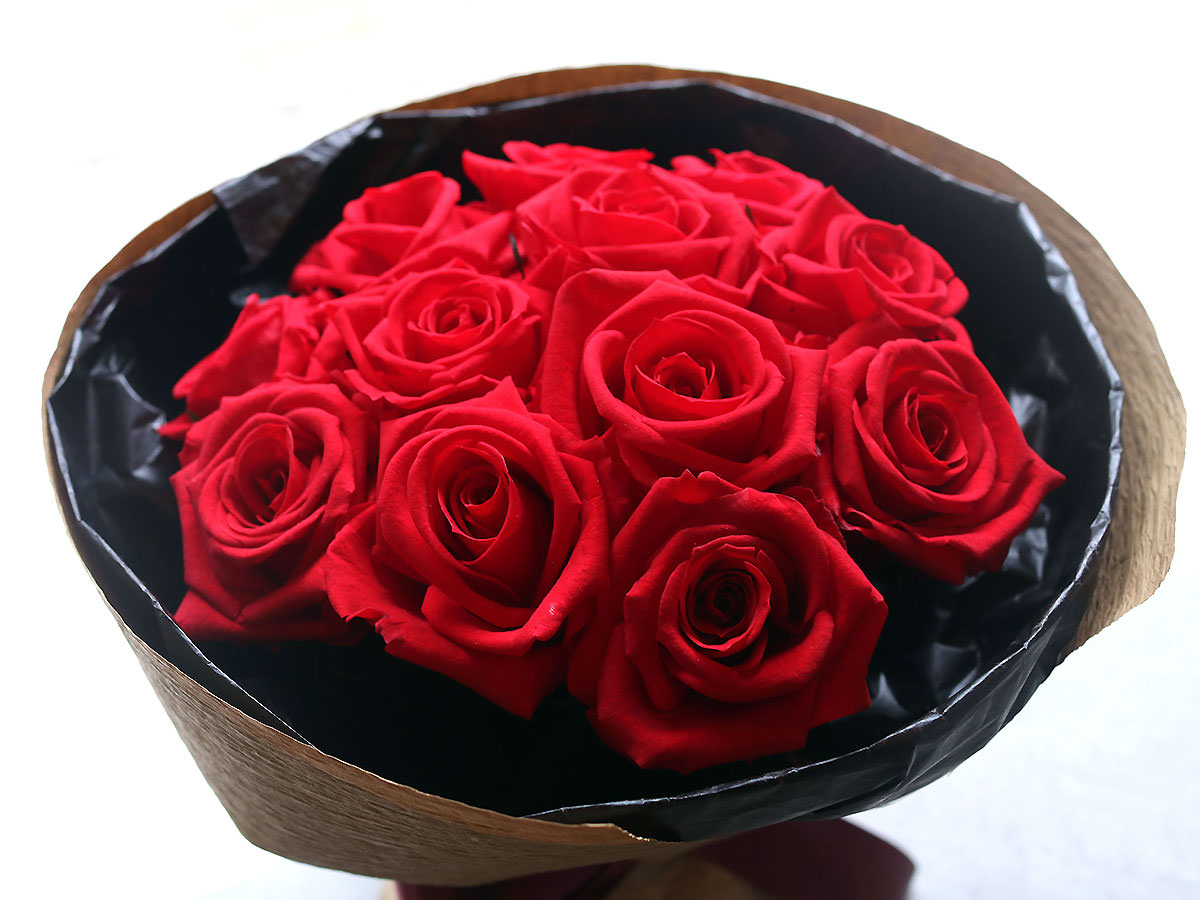 プリザーブドフラワー・ダーズンローズィーズコロニアルブーケ