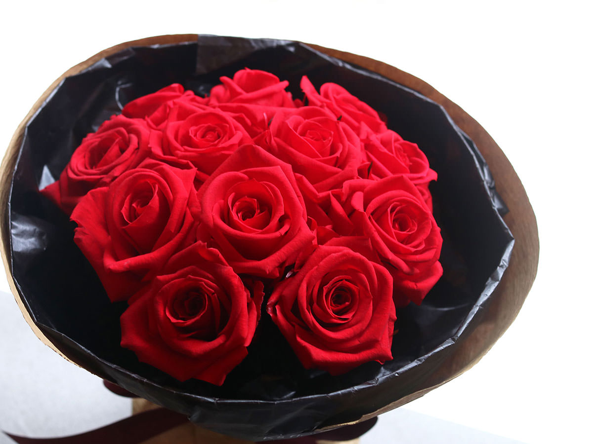 プリザーブドフラワー・ダーズンローズィーズコロニアルブーケ