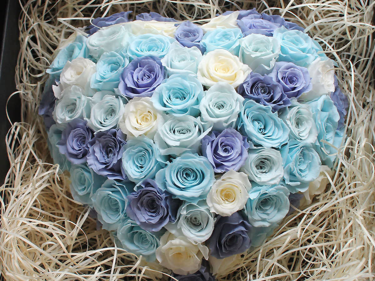 プリザーブドフラワー・アクアハート