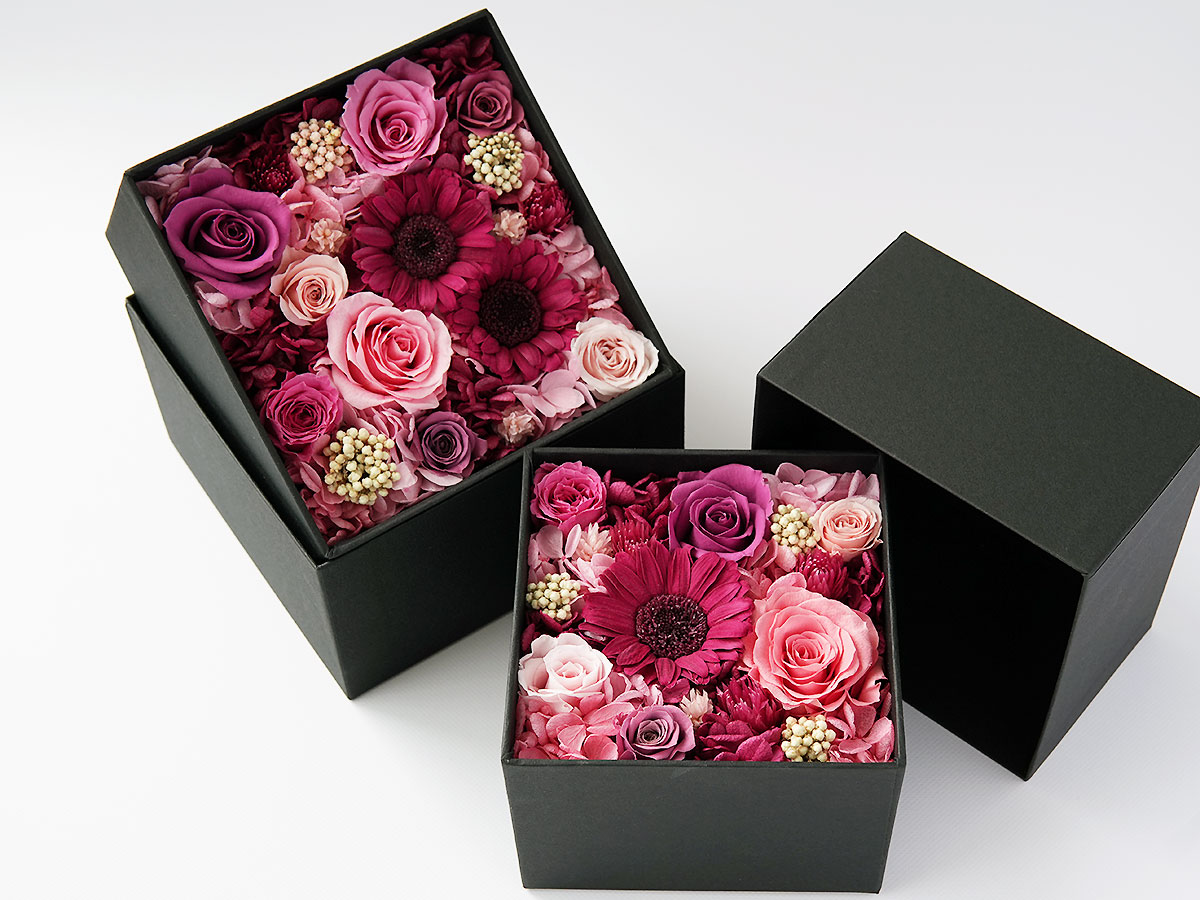 【母の日】プリザーブドフラワー・ボックスアレンジメント GERBERA