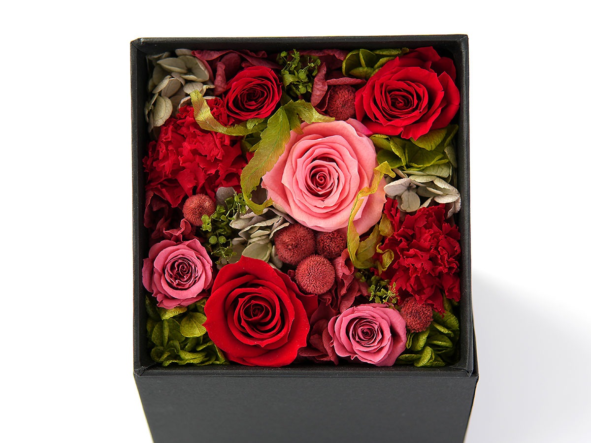 【母の日】プリザーブドフラワー・ボックスアレンジメント ROSE