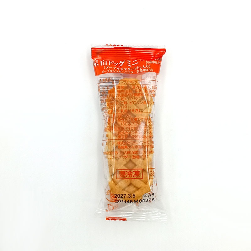 RN原宿ドッグミニ（メープルカスタードFe入り）（38g）