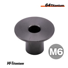 64チタン製 つば付きカラー (フランジ付きスペーサー) 【ブラック