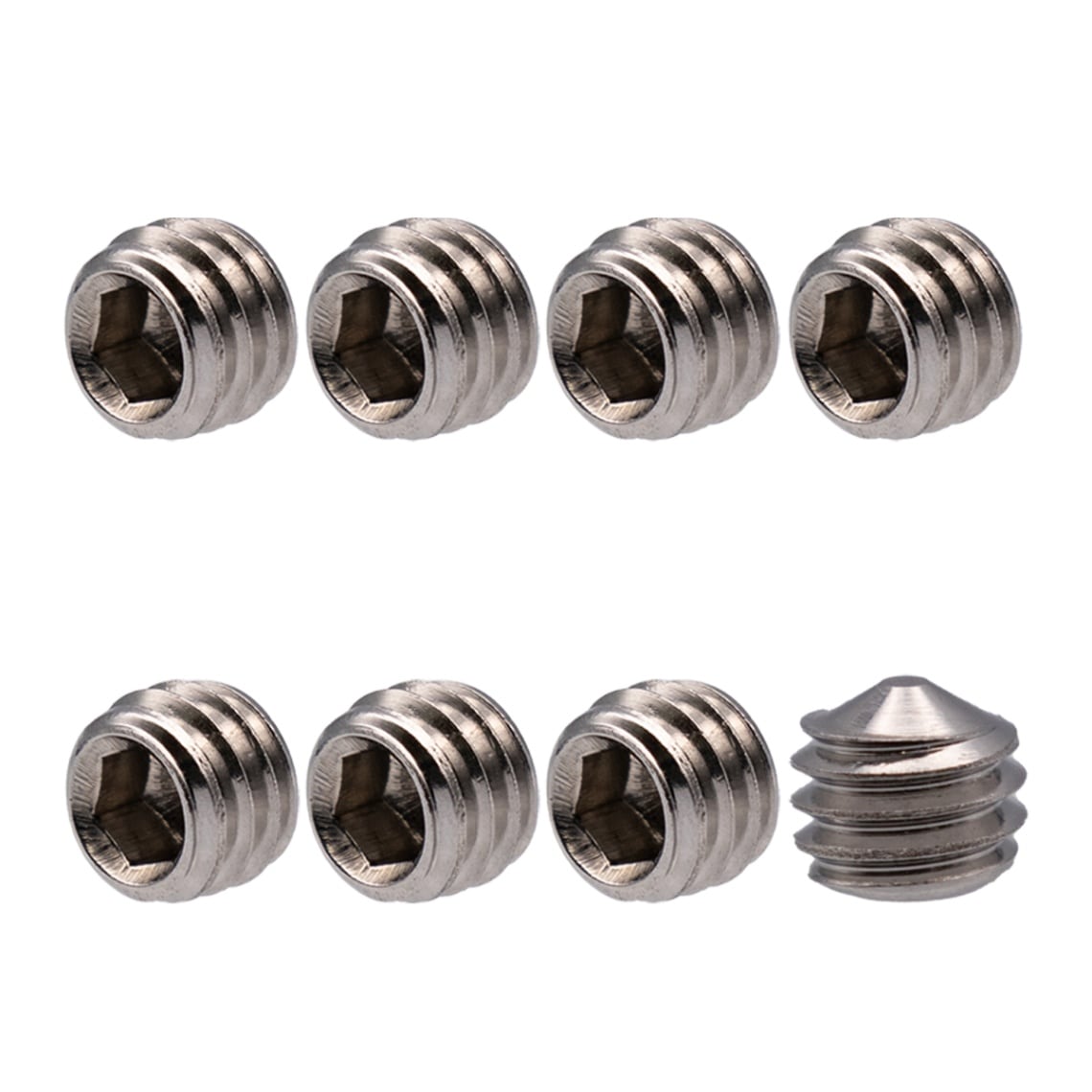 SUS316 ステンレス イモネジ M6×5 P1.00 8個セット ホーローセット トガリ先 止めネジ