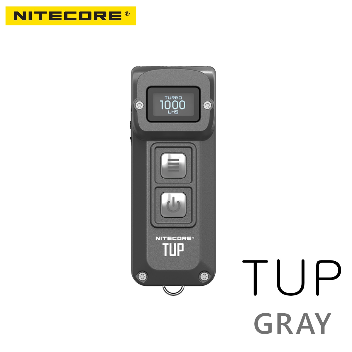NITECORE TUP グレー 充電式 小型 LED キーライト 1000lm クリップ付き ミニライト ハンディライト